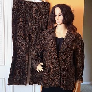Mix It Corduroy Pantsuit Jacket Sz 16-Pants Sz- 14